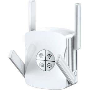 2400Mbps WiFi 6 Extender Signal Booster - 10K Sq.Ft Coverage w/5X Faster Internet Booster for Home & Outdoor | 5GHz Dual-Band Wireless Repeater with Ethernet Port, 4 Antennas Long Range for Router
