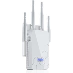 2025 Newest WiFi Extender Internet Booster, 10000 Sq.ft Long Range Repeater Wireless Routers Amplifier, Mesh Wi-Fi 80% Faster | Broader Than Ever, Support More Network Devices at Home, 1-Tap Setup