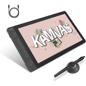 HUION Kamvas 13 (Gen 3) Black Drawing Tablet with Screen with HUION USB-C to USB-C Cable