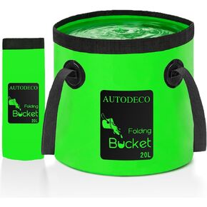 AUTODECO 20L Collapsible Bucket 5 Gallon Water Container Folding Water Bucket with Handle Portable Wash Basin in Kuwait