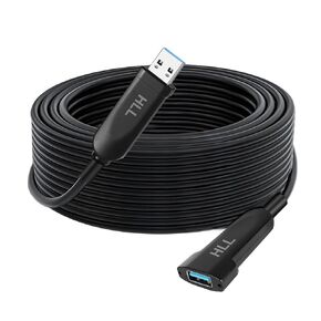USB Extension Cable 50ft, USB 3.1 Extender, Fiber Optic Extension Cable Type A Male to Female Cord High-Speed 10Gbps Data Transfer & Charging for Webcam USB Hub VR Hard Drive Printer Keyboard and More