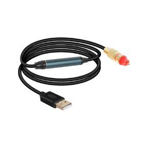 USB to Optical Audio Adapter，USB A to Fiber Audio SPDIF,USB to SPDIF Digital Converter，Suitable for TV, Computer, Laptop Connection Fiber Optic Audio Box(2M/6.5Ft)