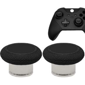 2 in 1 Short Metal Thumbsticks Accessories for Xbox Elite Controller Series 2 Core, Replacement Thumbsticks Parts Repair Kit for Elite Series 2 Core Controller(Black)