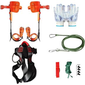 Tree Climbing Spikes, Tree Climbing Gear with Adjustable Climbing Belt & Tree Climbing Equipment for Tree Work, Picking Fruit, Outdoor