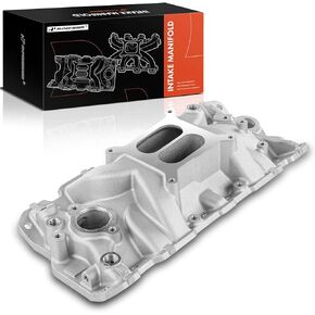 A-Premium Engine Aluminum Dual Plane Intake Manifold Compatible with Chevy V8 305 327 350 383 SBC - Chevy, GMC & More Vehicles - (65-86) - C/K, Corvette, Impala, G30 & More, Idle-5500