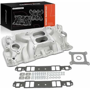 A-Premium Engine Aluminum Dual Plane Intake Manifold Compatible with Chevy V8 305 327 350 383 SBC - Chevy, GMC & More Vehicles - (65-86) - C/K, Corvette, Impala, G30 & More, Idle-5500