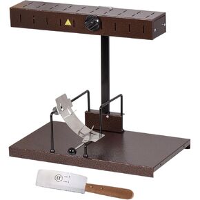 BRON COUCKE - Original Raclette Cheese Melter "Alpage" Black - Traditional French Raclette for Half Wheel - Commercial and Home Use - Adjustable Heating Rod - 110V - Made in France