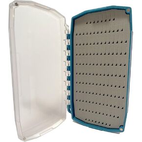Fly Fishing Large Capacity Fly Box - Durable ABS with Classic Style EVA Foam - Powerful Magnetic Closure - Suitable for Dry Flies, Nymphs, and Streamers