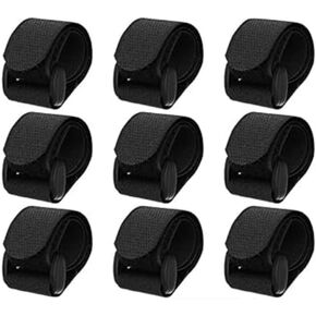 20Pcs Black Fishing Rod Belt Stretchy Straps and Tackle Ties,Elastic Fishing Rod Holder Strap Angler Accessory for Organizing and Protecting Fishing Rods Fit for Casting/Spinning/Fly Rods Accessories