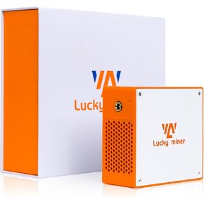 Litecoin, Dogecoin Miner Lucky Miner LG07 Scrypt Algorithm ASIC Miner 11MH/S 2.4GHz WiFi or Hotspot Quiet Include PSU, Crypto Mining Machine for Home Use，Orange