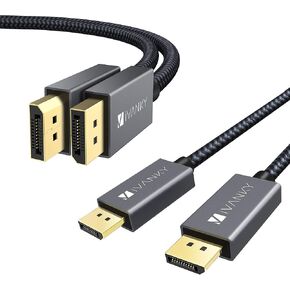 IVANKY 1 x Displayport Cable 6.6ft, 1 x Displayport Cable 10ft, DisplayPort 1.2, 4K@60Hz, 2K@165Hz, 2K@144Hz