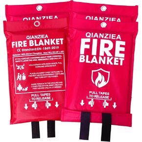 Emergency Fire Blanket,4 Pack,40"x40" Fire Blankets for Home and Kitchen