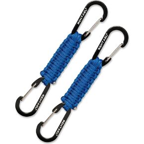 سلسلة مفاتيح Paracord مع مقطعان من Carabiner ، خطافات عربات شديدة التحمل لزجاجة المياه ، سلسلة مفاتيح المظلة العسكرية ، مقطع زجاجة ماء لحقيبة ظهر ، مفتاح ، رجال ، نساء (2Pack ؛ 2Black) in Kuwait