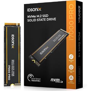 iDsonix M.2 SSD 2TB, PCIe Gen4X4, M.2 2280 NVMe SSD, Speeds Up to 7000 MB/s, Internal Gaming Solid State Drive with 3D NAND Flash & Heatsink for PS5, PC, Laptop and Desktop