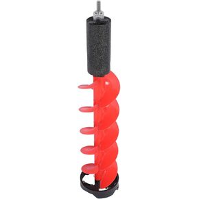 Ice Fishing Auger, 6 Inch Diameter Nylon Ice Auger Bit, 28 Inch Length Cordless Ice Augers with Locator Cutter and Wrench for Ice Fishing