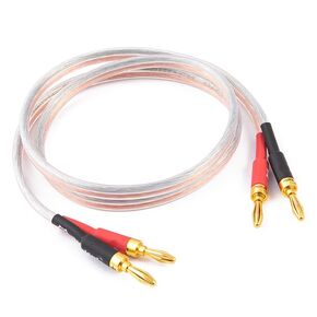1 زوج 13AWG النحاس النقي النقي المحترف HIFI اتصال صوتي كابل مكبر صوت مكبر صوت مكبر صوت مكبر الصوت كابل رئيس الموز （3.3 قدم