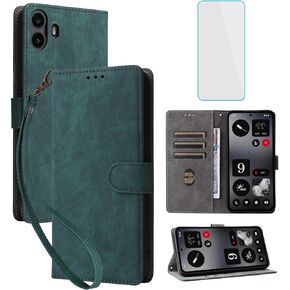 for Nothing CMF Phone 1 Wallet Phone Case with Screen Protector [RFID Blocking] Leather Flip Card Holder Kickstand Women Men Cell Phone Case for Nothing CMF Phone1 CMFPhone1 CMFPhone 1 Blue