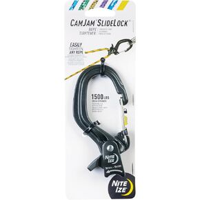 Nite Ize CamJam SlideLock Rope Tightener - Features Pull-to-Tighten Lock & Quick-Release Lever - 500 lb Working Load Limit & 1500 lb Break Strength - Fits Rope Sizes 3–6mm - Large
