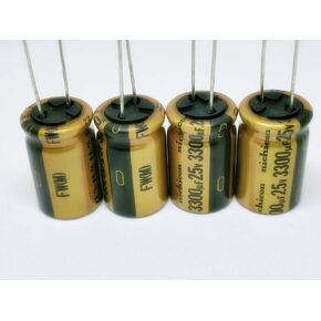 4pcs 3300uf 25v Nichicon FW درجة الصوت ، 85 درجة ارتفاع درجة الحرارة مكثف 16x25 مم للصوت الراقي