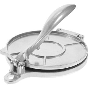 Tortilla Press Flatbread Maker Press, 6 Inch Aluminum, For Tortillas, Quesadillas, Pizzas & More, Silver Roti Maker Dough Press Quesadilla Maker Empanada Maker Press Chapati To Rotate Pizza Press
