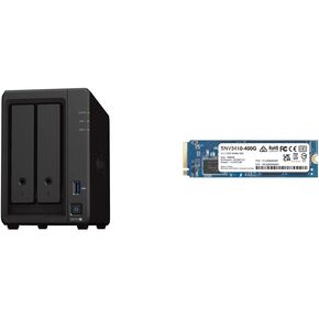 Synology 2-Bay DiskStation DS723+ (Diskless) & M.2 2280 NVMe SSD SNV3410 400GB (SNV3410-400G)