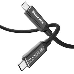 3.3Ft Thunderbolt 5 USB80G 240W Cable, with up to 120G Bandwidth Boost, 8K/16K HD Display, 240W Fast Charging, Compatible with Thunderbolt 4, USB4, Thunderbolt 3 and USB-C 1meter