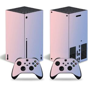 Skin Sticker for Xbox Series X, Video Game Protective Vinyl Decal Wrap Cover Compatible with Console and Controller (Pink Blue)
