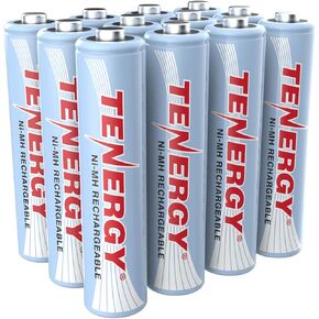 Tenergy AAA Rechargeable Battery, High Capacity 1000mAh NiMH AAA Battery, 1.2V Triple A Batteries 24 Pack