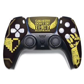 Vennom Custom PS-5 Controller Wireless compatible with Play-Station 5 Console by BCB Controllers | Proudly Customized in USA with Permanent HYDRO-DIP Printing (NOT JUST A SKIN)