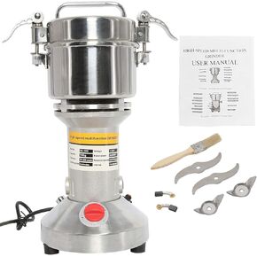 700G GRAIN MILL GRINDER 2500W 50-300 MESH 36000 دورة في الدقيقة عالية السرعة الكهربائية من الفولاذ المقاوم للصدأ الطاحونة التوابل توابل عشب الذرة درجة مسحوق مسحوق التجارة