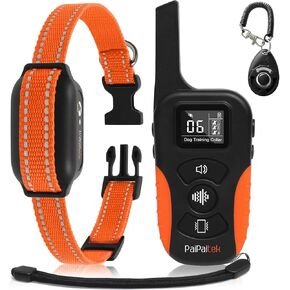 PaiPaitek Vibrating Collar No Shock for 3 Dogs Training, 3300ft Dog Training Collars with Vibration(1-9), Beep(1-9), Security Lock, Waterproof & Rechargeable Buzz Collar for Dogs 5-120 lbs - No Prongs