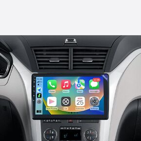 10.1’’Car Radio Stereo Android 13 for Chevy Silverado 2007-2013, Tahoe,Equinox,GMC Sierra,Yukon with Wireless CarPlay,Android Auto,Original Controls, Siri Voice Assistant,YouTube & Netflix Support