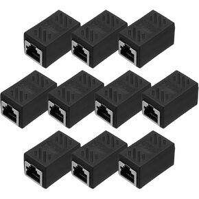 MECCANIXITY 10 Pack RJ45 Ethernet Coupler, Female to Female Cat6 Coupler Ethernet Extension Adapter Network Connector for Cat8/Cat7/Cat6/Cat5e/Cat5,Green