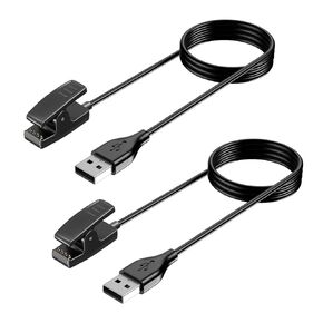Meliya 2 Pack USB A Charger for Garmin Forerunner 735XT 235 35 64 230 630 645/645 Music, Approach S20/G10, Vivomove HR/Lily/Lily 2 Smart Watch Replacement Charger Charging Clip Cable (3.3ft/1m)
