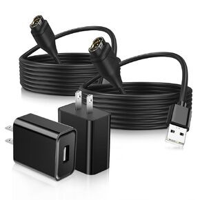 2 حزمة الجدار الشاحن السريع لشاحن Garmin لـ Garmin Fenix ​​8 7 6 6x 5s 5s Forerunner 55/255/745 ، Venu Sq 2 Plus 2S 3S ، Cable 5 4 4S ، Instinct 2 2S 2x 3 GPS Smartwatch Charging Cable Cabl