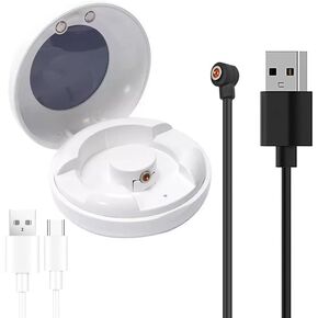 [1+1Pack] Smart Ring Charger, Magnetic Charging Box&Cable Portable Charger for Fitness Ring with Magnetic Charging Port(Not Wireless Case!)