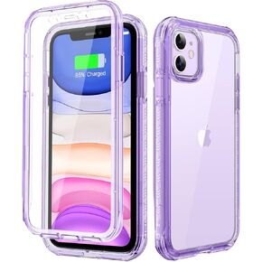 Lifedance Designed for iPhone 14 Case/iPhone 13 Case, Full-Body Rugged Protective Case with Built-in Screen Protector, 10 FT Military Grade Drop Protection Heavy Duty Shockproof Case, Clear Blue