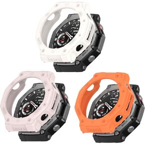 FitTurn 3Pack Case Compatible with Amazfit T-Rex 3 Watch Case Sleeve Slim Designer Sleeve Protector Armor Anti-Scratch Bezel Silicone Band Cover Case for Amazfit T-Rex 3 GPS (3pack-2)