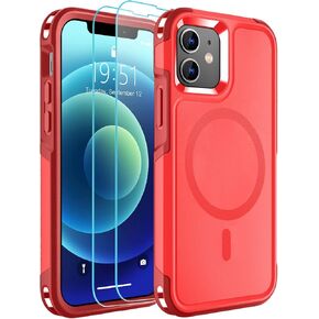 SUPFINE Magnetic for iPhone 12 Pro Max Case, [Compatible with MagSafe][10 FT Military Grade Drop Protection] [Dual Layer Structure Protection] Heavy Duty Full-Body Shockproof Phone Case, Black