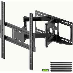 Full Motion TV Wall Mount for Most 26"-70" Flat/Curved TV, Swivel Tilt Bracket with Articulating Dual Arms, Support 100lbs, Max VESA 400x400mm, Fits 12"/16" Wood Stud (MA570)