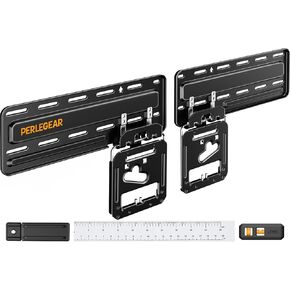 Perlegear Ultra Slim TV Wall Mount for 42"- 86" Flat and Neo QLED Frame TVs, Only 0.3" Low Profile TV Mount, Flat Television Wall Mount Holds up to 132 lbs, Blends Into Any Interior