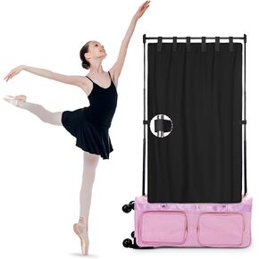 Privacy Curtain for Dance Bag, Dancer Backstage Changing Curtain with Storage Bag, Portable Changing Room for Dance Competitions Outdoor Camping, Privacy Partition