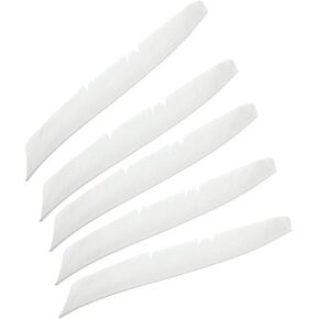 PATIKIL Arrows Vanes, 50 Pack 11 Inch Turkey Feather Arrow Fletching Archery Arrow Feather Right Wing Shield Fletch for DIY Target Shooting,White
