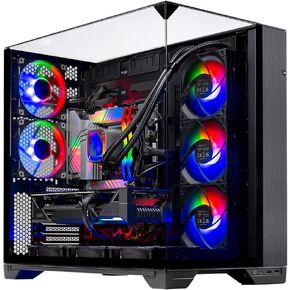 Skytech King 95 Gaming PC Desktop, Ryzen 7 9800X3D 4.7 GHz (5.2 GHz Turbo Boost), AMD RX 7800XT 16GB GDDR6, 1TB Gen4 SSD, 32GB DDR5 RAM 6000 RGB, 1000W Gold ATX 3.0 PSU, 360mm ARGB AIO, Win 11 Home