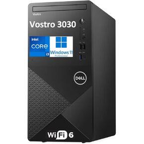 Dell Vostro 3030 Tower Business Desktop Computer, 12th gen Intel 4-Core i3-12100 (Beat i5-11500T), 32GB DDR5 RAM, 1TB PCIe SSD, WiFi 6, Bluetooth, DisplayPort, HDMI, Keyboard & Mouse, Windows 11 Pro