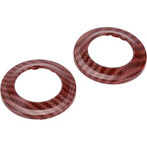 2pcs A Pillar Speaker Ring Cover Trim for Jeep Wrangler JK 2007-2014 Window A Pillar Front Horn Speaker Cover Stereo Audio Frame Trims ABS Red