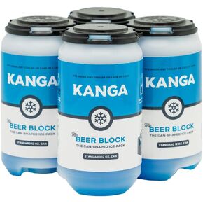 Kanga Beer Blocks Slim Can Can على شكل حزمة ثلج - احتفظ بالمشروبات الباردة لمدة 9 ساعات | قابل لإعادة الاستخدام لتبريد الطعام/المشروبات | بناء بلاستيكي متين | يمكن أن تبرد كتلة الجليد الباردة 12 أوقية حزمة (4)