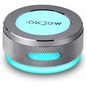 Experience The Ultimate Sound Black Technology Wireless Speaker - Mini Bone Conduction Speaker with LED Dynamic Breathing Light, Compatible with iPhone, iPad, Samsung Galaxy Series (Gray)