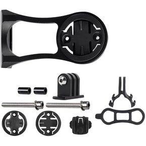 Bike Aluminum Alloy Computer Mount Bracket for Garmin Edge/Wahoo/Bryton GPS with GoPro/Flashlight Mount Out-Front Handlebar Holder Fit for Garmin Rr7322 Camera Holder