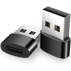 محول USB USB ذكر إلى محول شاحن أنثى USB C ، متوافق مع Apple iPhone 15 14 13 12 11 Pro/Max ، AirPods ، iPad 9 10 ، Air ، Iwatch 8 7 ، Samsung Galaxy S24 S23 S22 S21 ، Car Silver2. in Saudi Arabia